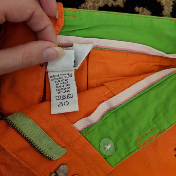 Lilly Pulitzer Orange Golf Mini Skirt w Frogs Sz 2 - Picture 3 of 7